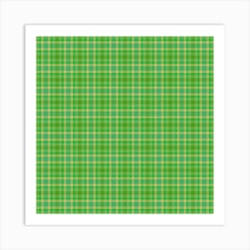 Green Plaid 1 Art Print