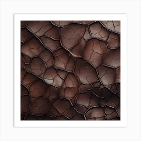 Cracked Leather Texture Art Print