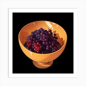 Grapes In A Bowl Art Print