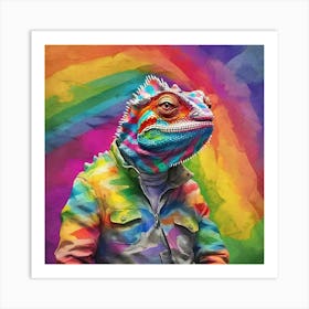 Rainbow Lizard 4 Art Print