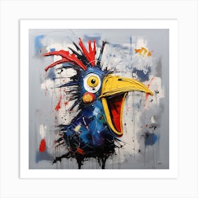 Crazy Rooster 8 Art Print