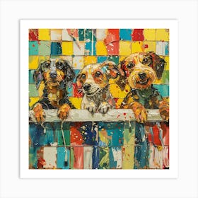 Three Dogs Art Print