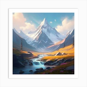 Landscape Painting 5 Art Print