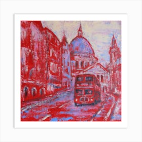 Red Bus In London Art Print
