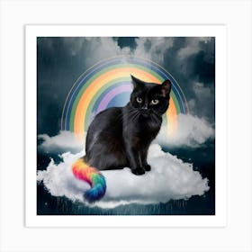 Rainbow Cat Art Print