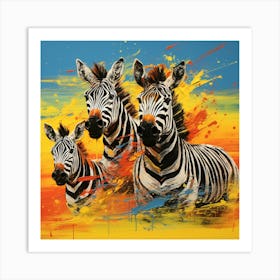 Zebras 2 Art Print