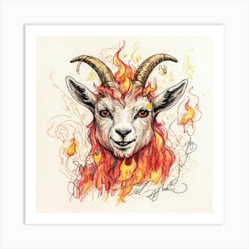 Goat Head 20 Art Print