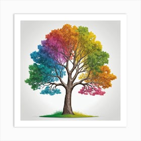 Rainbow Tree 1 Art Print