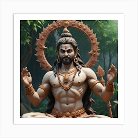 Pikaso Texttoimage 3d Model Virat Kohli Was Taking Blessed With Lord Art Print