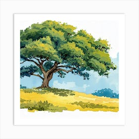 Lone Tree In The Field Art Print