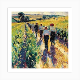 Walk In The Vineyard Art Print