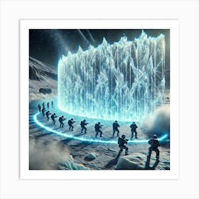 A Futuristic Sci Fi Depiction Of An Ice Wall In Ac Art Print