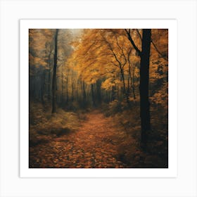 Autumn Forest Path 3 Art Print