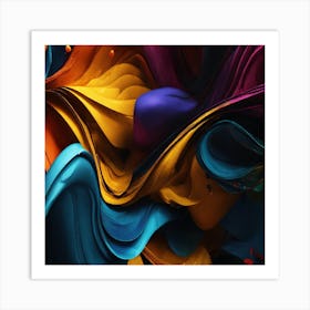 Abstract Colorful Modern Futuristic Art Print