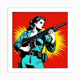 Best woman's gun Art Print
