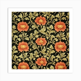 Floral Wallpaper Art 4 Art Print