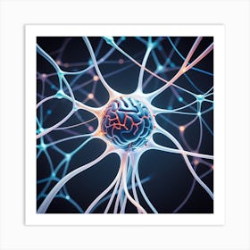 Neuron - 3d Illustration Art Print