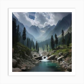 Pakistan Mountain Landscape Art Print