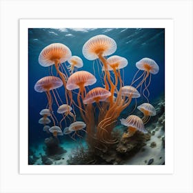 Jellyfishes 2 Art Print