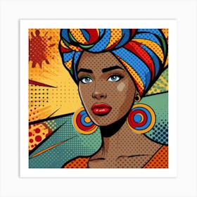 Nafula African Woman In A Turban Art Print