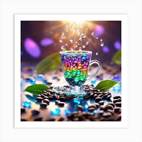 Rainbow Coffee Cup Art Print