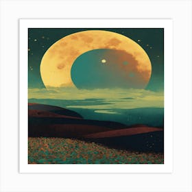 Moon In The Sky Art Print