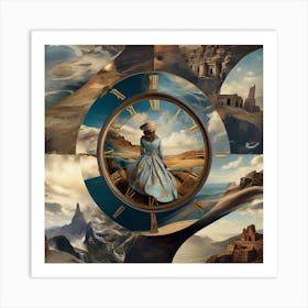 Clock In The Sky Art Print