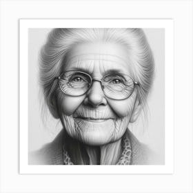 Portrait Of An Old Woman Art Print