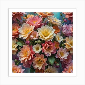 Colorful Flowers Art Print