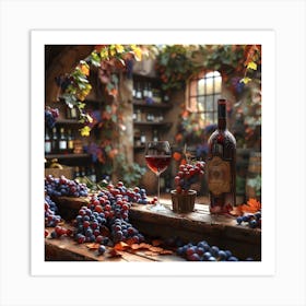 Wine Cellar In Autumn Art Print