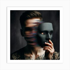 Mask Of A Man Art Print