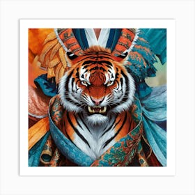 A Stunning Illustration Of A Fierce Tiger With A D S0tt I2vr869tpxpg S4og A4cdpyaftqkpzrfjiuxyzq Art Print