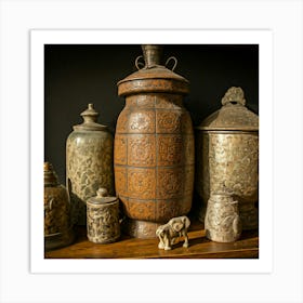 Antique Jars Art Print