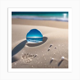 Sand Ball On The Beach Art Print