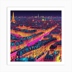 Paris At Night Art Print
