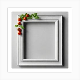 White Frame With Tomatoes 1 Art Print