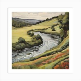 River Of Poppies Art Print