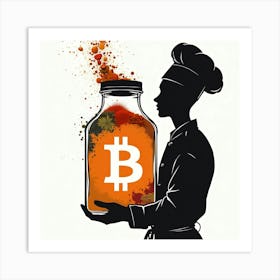 Bitcoin In A Jar Art Print