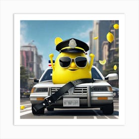 Lemon Police Officer 1 Art Print