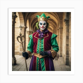 Joker In Costume 1 Art Print