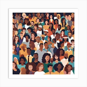 Crowd Of People 3 Art Print