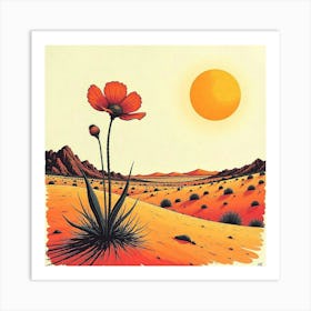 Desert Poppy Art Print