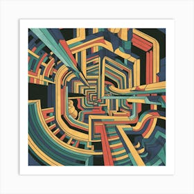 A Captivating Illustration Of An Abstract Geometri Uuxr5ijsr32le Cd Pi3kg Ia3cixxfq Cc42uctp0f7q Art Print