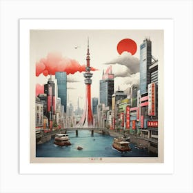 Tokyo Skyline 1 Art Print