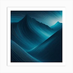 Firefly An Illustration Of A Beautiful Majestic Cinematic Tranquil Mountain Landscape In Neutral Col (67) Art Print