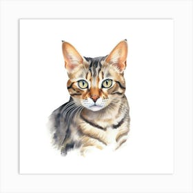 Bengal Spotted Cat Portrait 2 Art Print