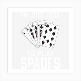 Spades Card Game Playing Art Print