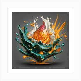 Flaming Fire Art Print