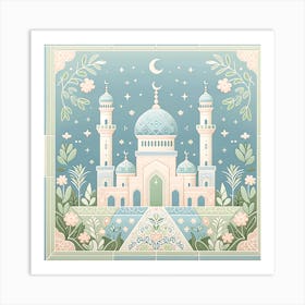 Soft coloured Mosque Art Print