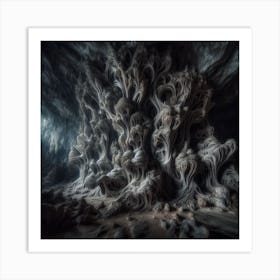 Corrupted Cave Formations 3 Art Print